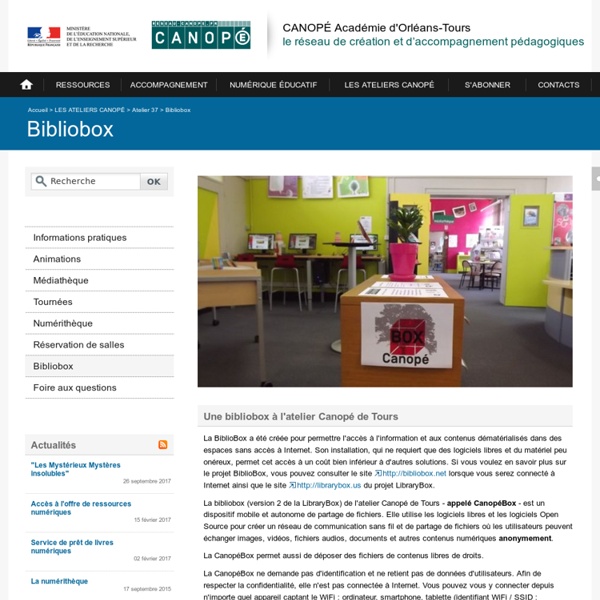CANOPÉ Académie d'Orléans-Tours - Bibliobox