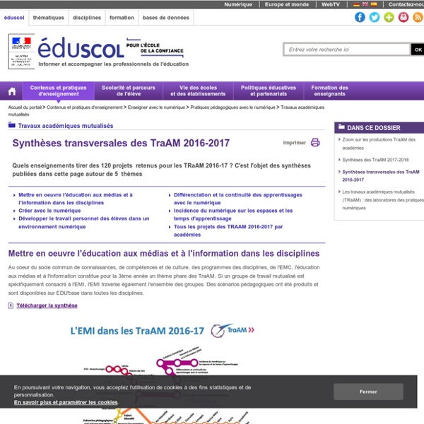 Travaux académiques mutualisés - TRAAM 2016-2017
