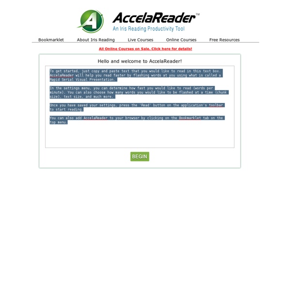 AccelaReader - Speed Reading Tool (RSVP Reader)