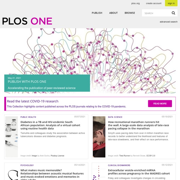 PLOS ONE accelerating the publication of peer-reviewed science