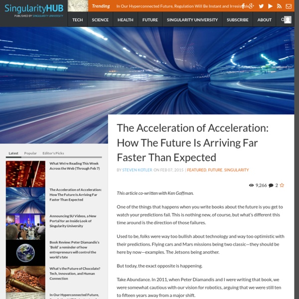 The Acceleration of Acceleration: How The Future Is Arriving Far Faster Than Expected