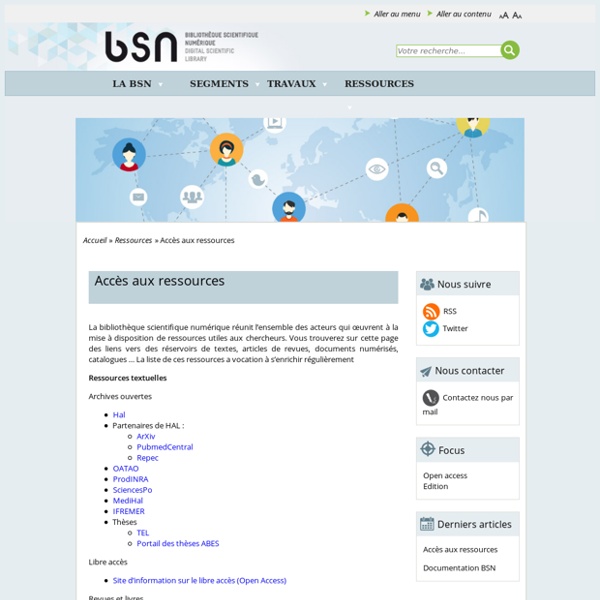 Bibliothèque numérique scientifique (BSN)