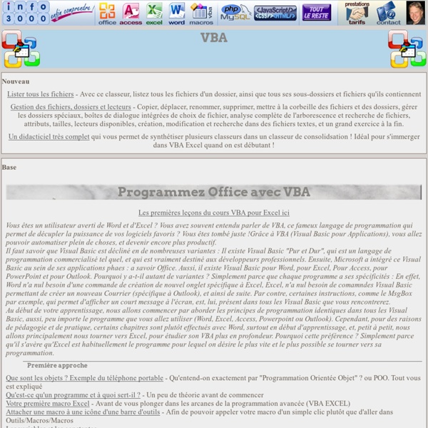 Programmez Office en VBA