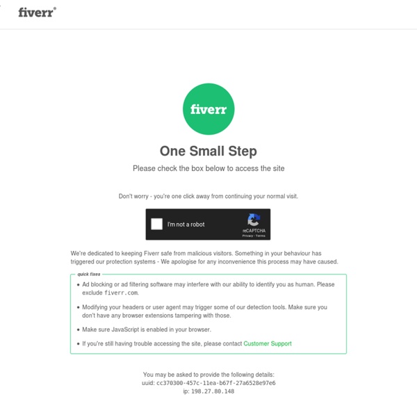 Fiverr: The marketplace for creative & professional services