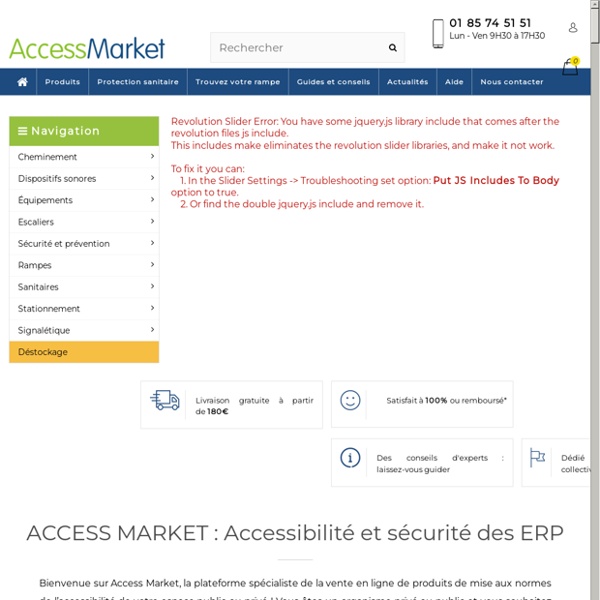L'accessibilité et la sécurité des ERP