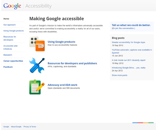 Accessibility at Google
