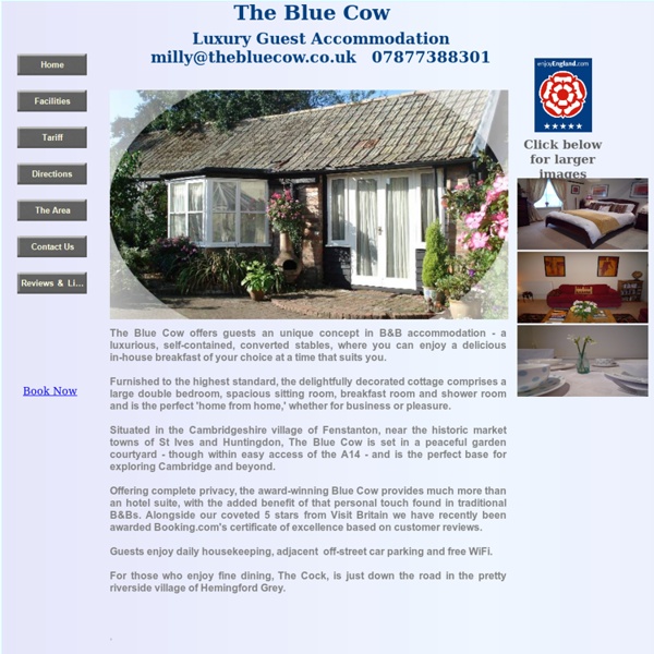 Luxury Guest Houses in St Ives, Cambridgeshire - The Blue Cow Cambridge B&Bs