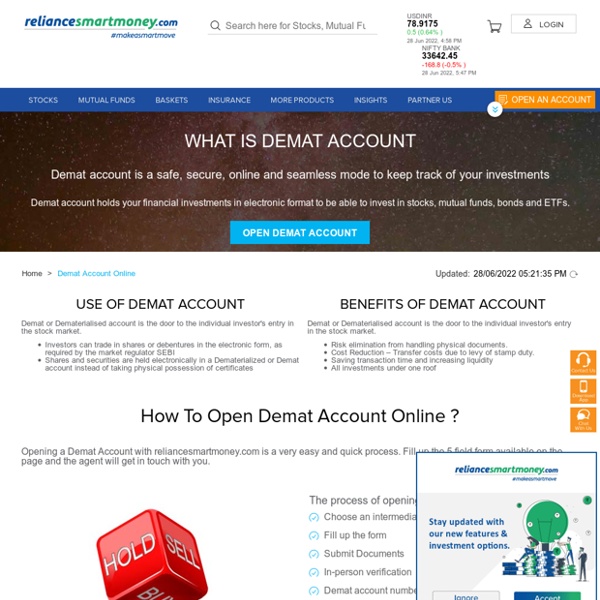 Demat And Trading Account - reliancesmartmoney.com