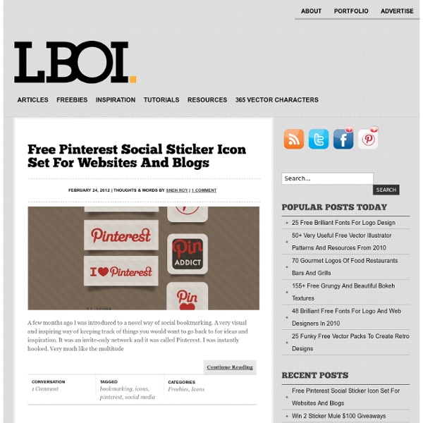LBOI is a design blog providing resources, news, articles, tutorials and freebies for web designers and developers.