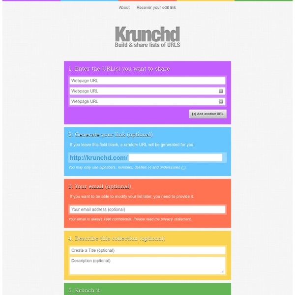 Shrink multiple URLs into one short URL! - Krunchd