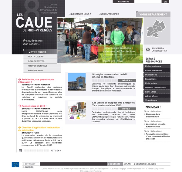 Accueil - URCAUE Conseil construction, architecture, urbanisme et environnement Midi Pyrénées
