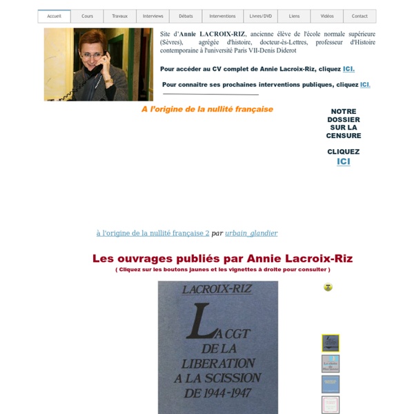 Site d’Annie LACROIX-RIZ