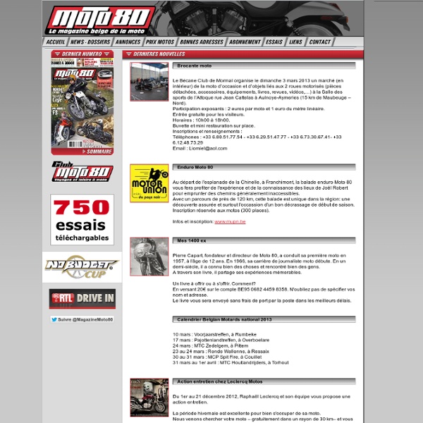 Moto 80 "Le magazine belge de la moto"