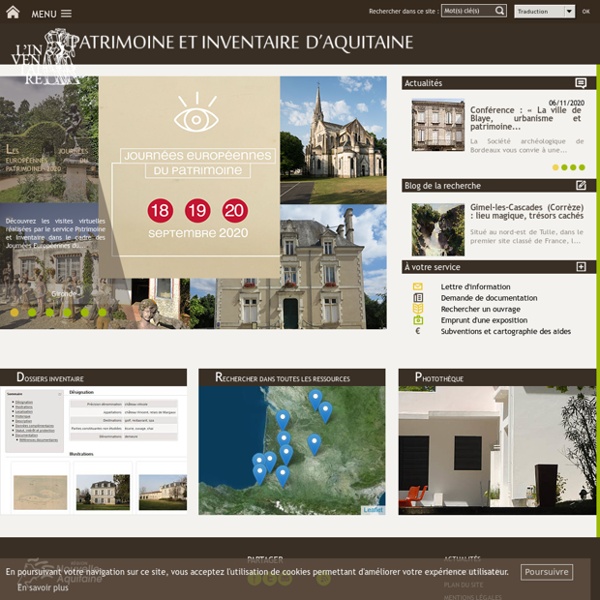 Accueil - Patrimoine et inventaire d'Aquitaine