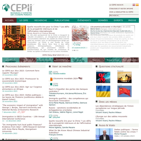 CEPII - Recherche et expertise sur l'économie mondiale