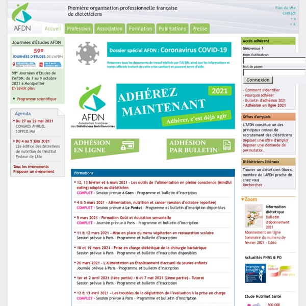 Diététicien-AFDN-Association Française des Diététiciens Nutritionnistes