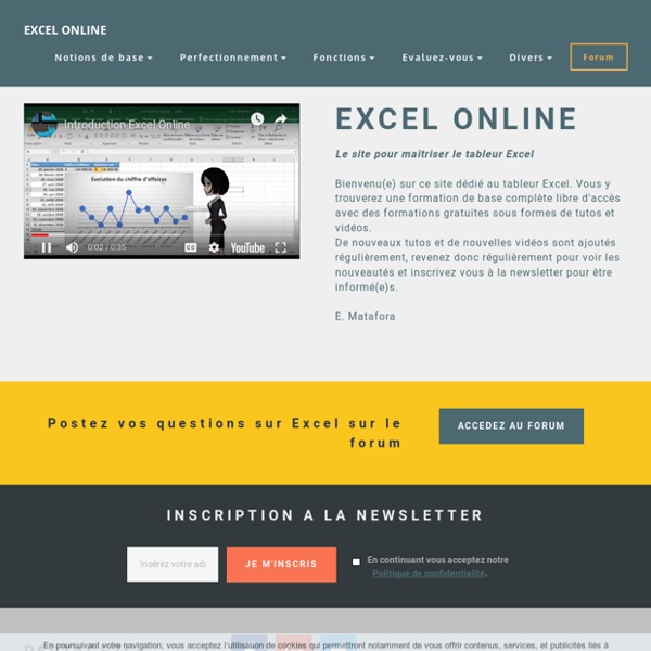 Formation Excel en ligne