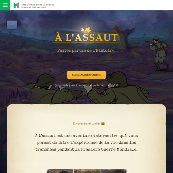 À l'assaut - Un jeu d'aventure interactif gratuit de la Première Guerre mondiale