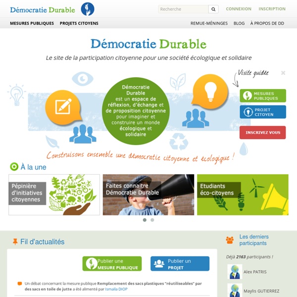 Accueil - Démocratie Durable