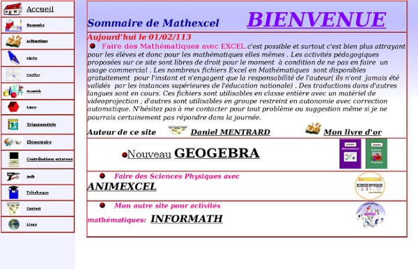 Accueil du site de Daniel Mentrard