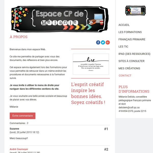 Accueil - Site de espacecp !