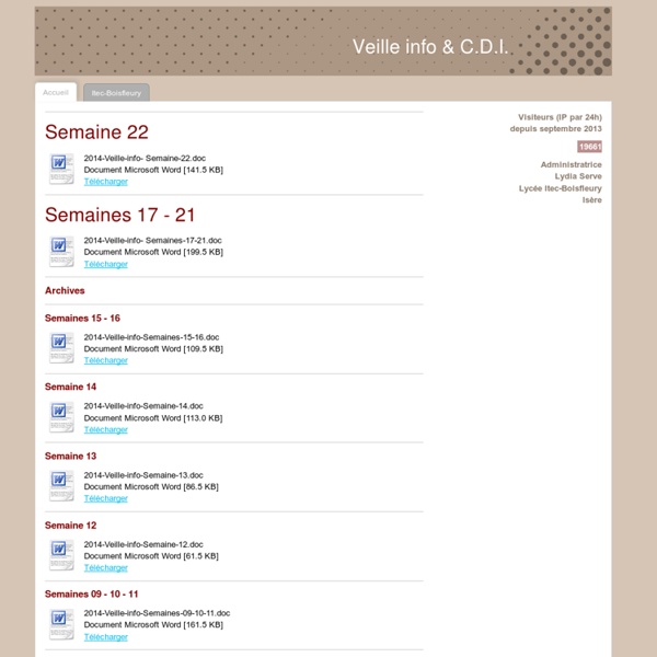 Accueil - Site de veillecdi !