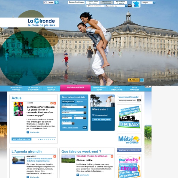 Accueil - Tourisme Gironde