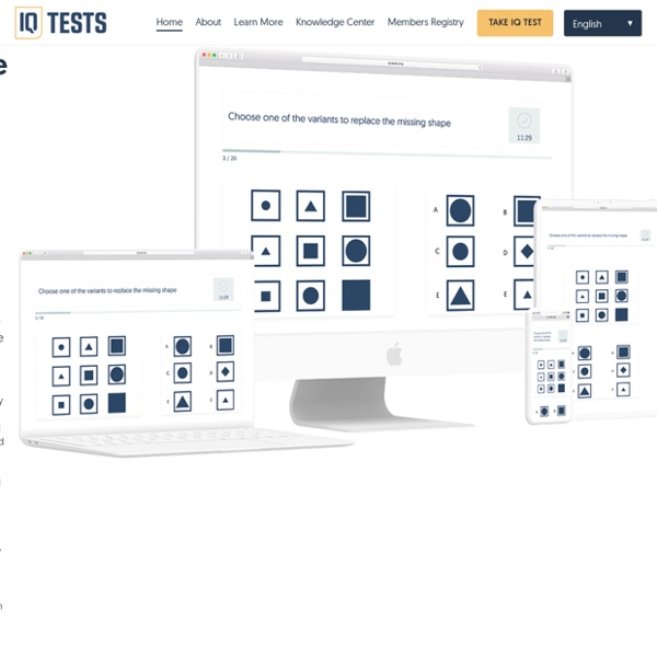 Take an instant IQ Test now. We are the most accurate IQ Test available with over 99% accuracy!