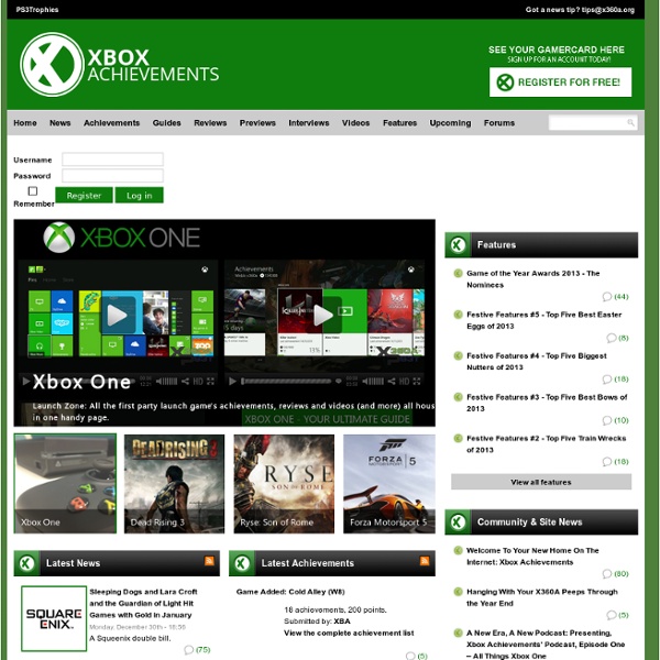 Xbox 360 Achievements, News, Reviews, Guides & Forums at Xbox360Achievements.org