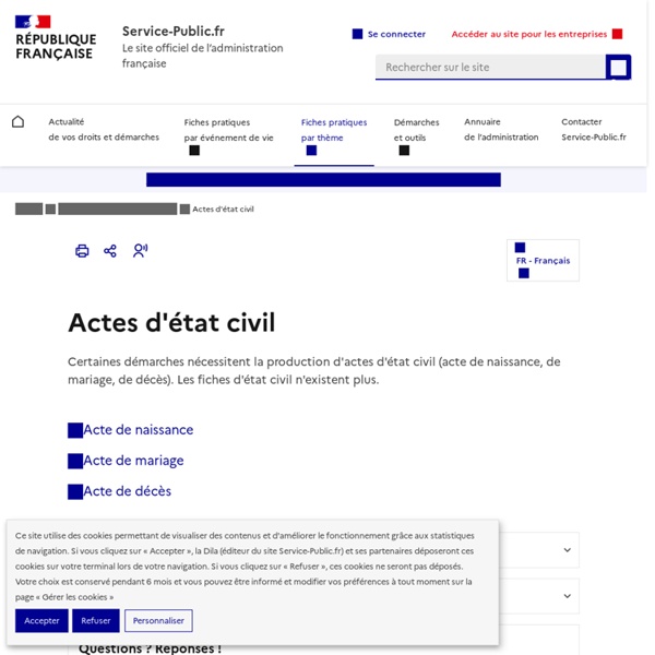 Etat civil en ligne