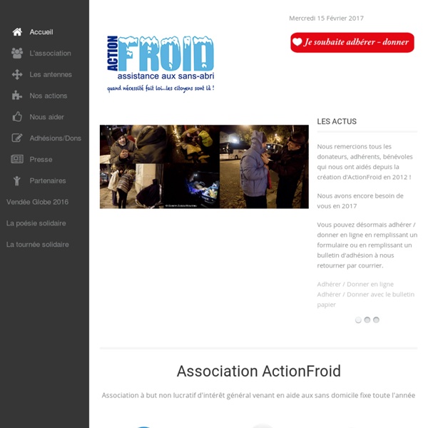 ActionFroid, association venant en aide aux SDF de France toute l'année