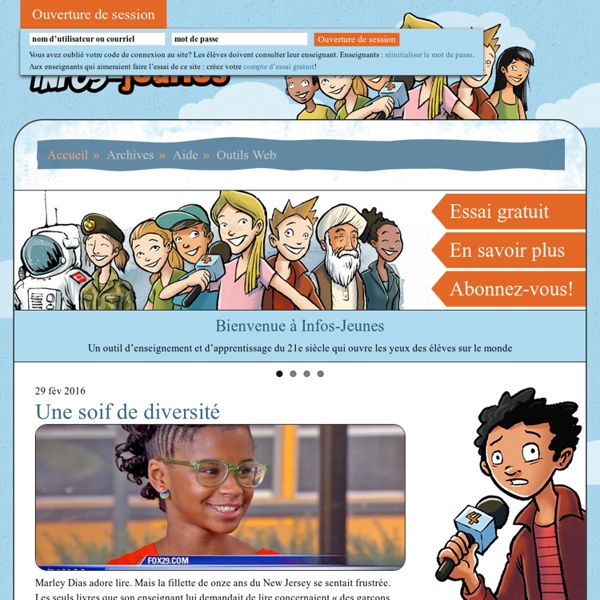 Activités sur l’actualité interactives en ligne pour les élèves de 3e année et plus