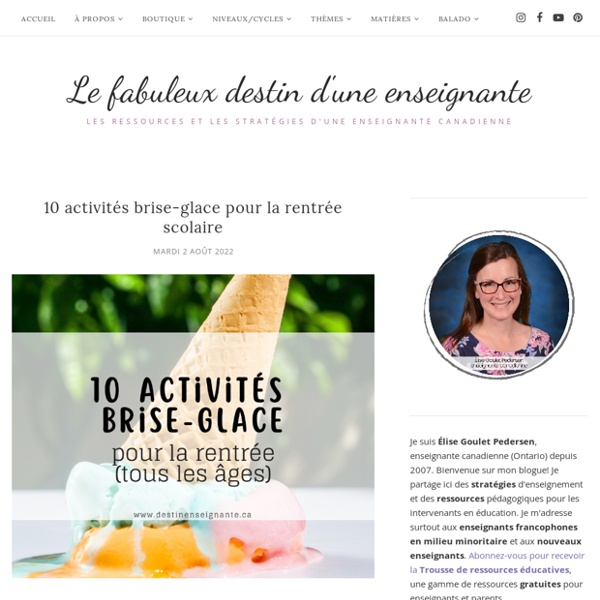 Activités brise-glace pour la rentrée scolaire (fiches imprimables incluses)