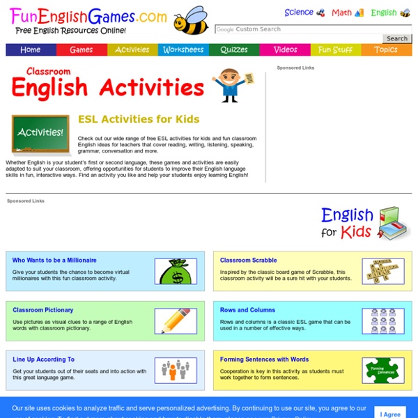 ESL Activities for Kids - Fun Classroom English Ideas for Teachers