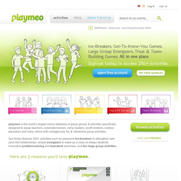 Group Games & Activities - Ice-Breakers, Get To Know You Games, Energisers, Name Games, Trust Exercises & Problem-Solving / Team-Building Initiative Activities - playmeo