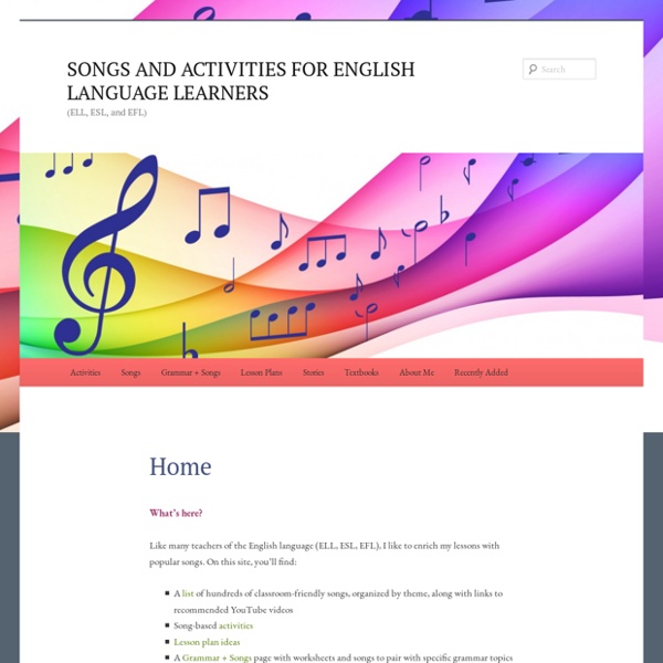 Songs and Activities for English Language Learners