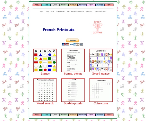 Printouts and Resources for French Lessons