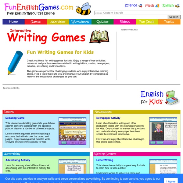 Fun Writing Games for Kids - Free Activities, Resources & Practice Exercises Online