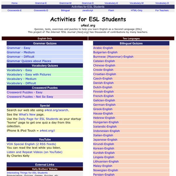 English For Esl Students