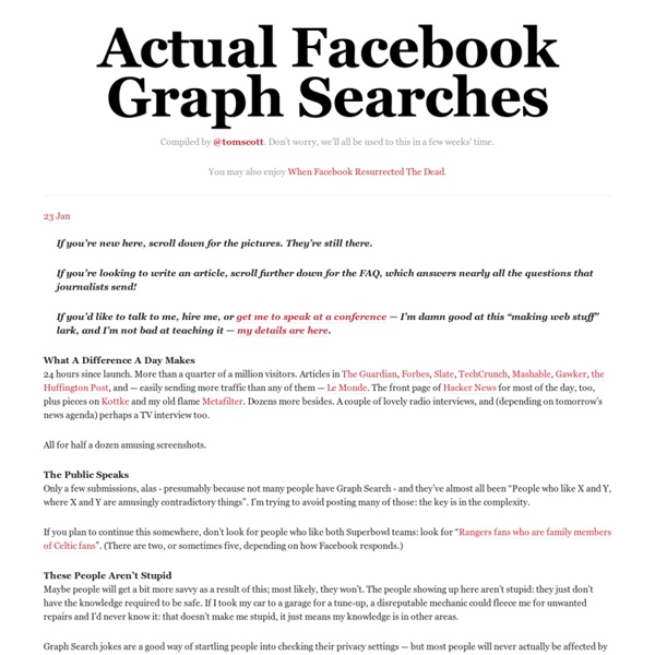Actual Facebook Graph Searches