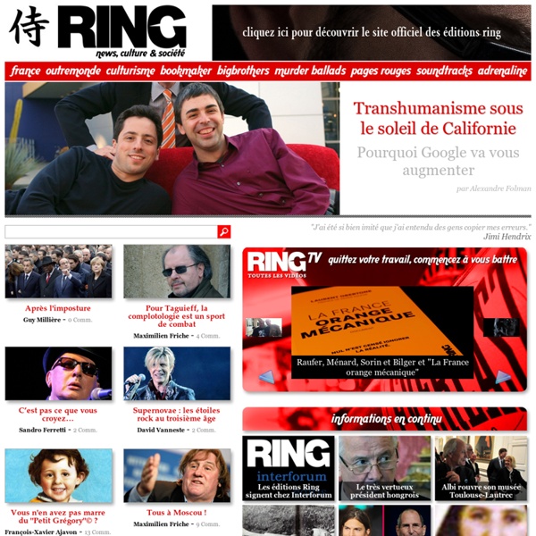 Ring - magazine d'actualité, débats et informations
