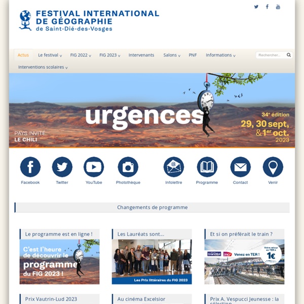 Festival International de Géographie - Actualités