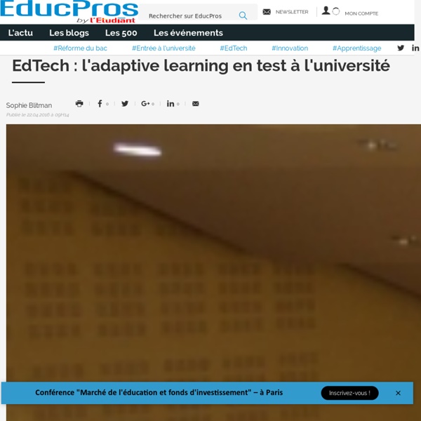 EdTech : l'adaptative learning en test à l'université