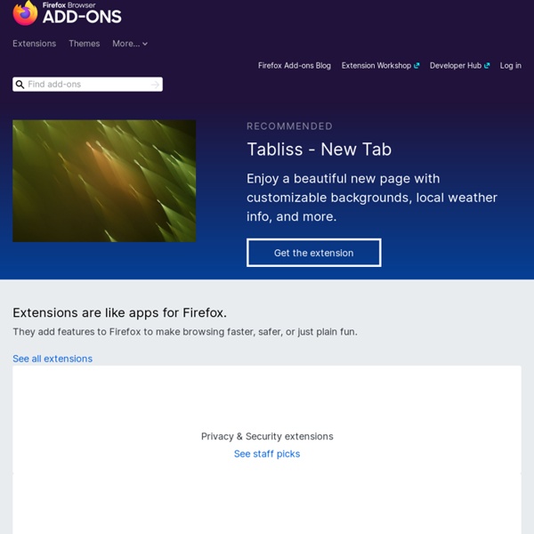 Add-ons for Firefox