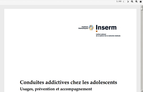 Rapport de l'INSERM_Conduites addictives chez les adolescents