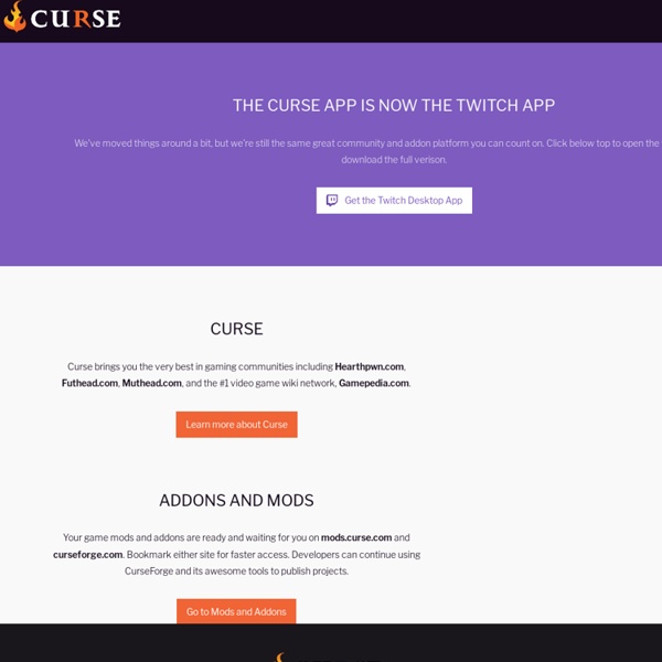 Curse - WoW Addons, Minecraft Mods, Curse Client and Gaming News ...