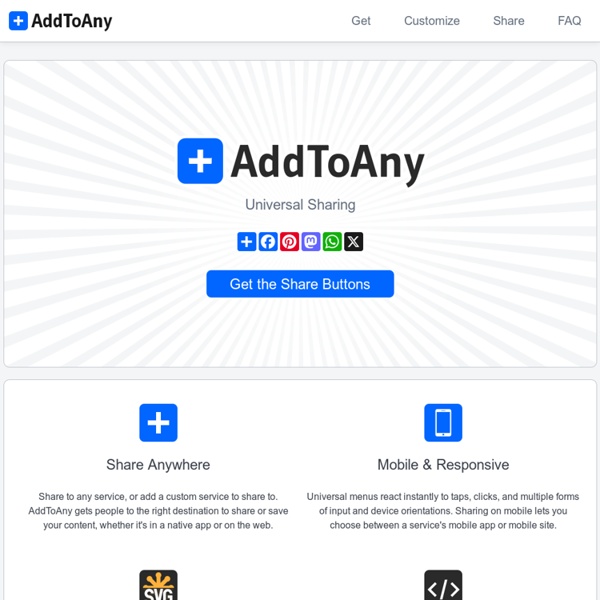 AddToAny Share Buttons and Icons