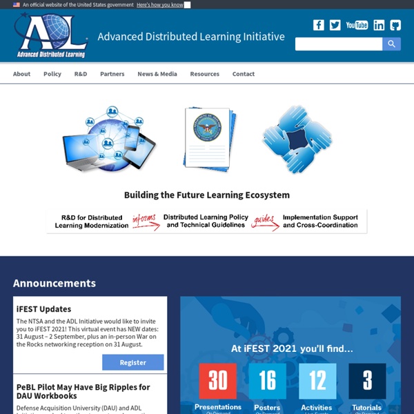 ADLnet - Advanced Distributed Learning: Home Page