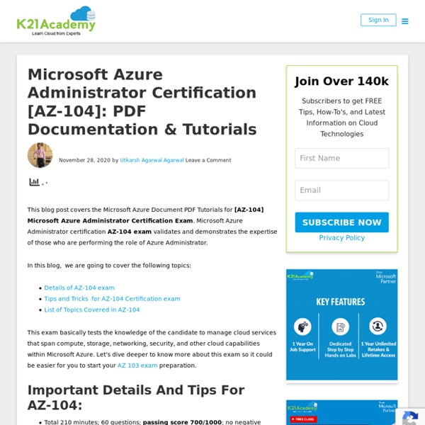 Microsoft Azure Administrator Certification