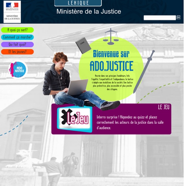 Site du ministère de la Justice pour les élèves